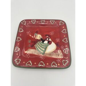 Noble Excellence Snow Mates Snowman Christmas 8 5/8" Square Salad Plate Replacem
